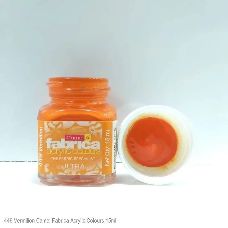 s r camel Colors & So much! 449 Vermilion acrylic colour 15ml