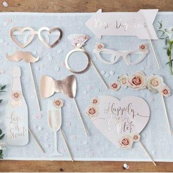 Selfie props for bride to be & just married couples