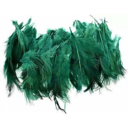 Soft Dark Green Feathers for Dream Catchers & Delicate DIY Crafts (6-10cm)