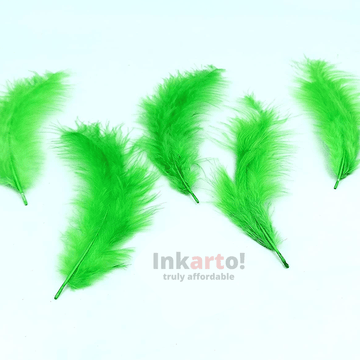 Craftdev Soft feathers for dream catcher and DIY (approx 6-10 cm)- Light Green