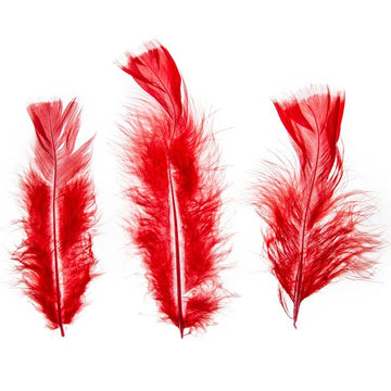 Craftdev Soft feathers for dream catcher and DIY (approx. 6-10 cm)- Soft Red