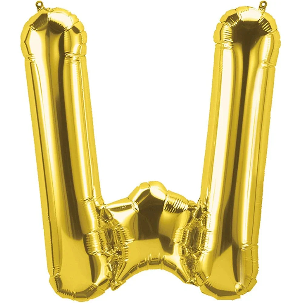 Alphabet W Foil Balloon- Contain 1 Unit
