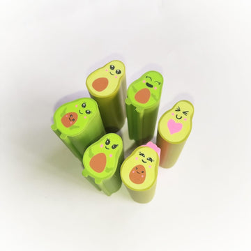 EXCLUSIVE: Pack of 6 avocado eraser (Cuttable eraser that give you immense pleasure) Kawaii Erasers, Cute Erasers, Cute School Supplies