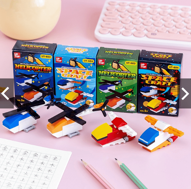 Sun international Lego DIY puzzle sharpener for kids & stress relief- Space Theme