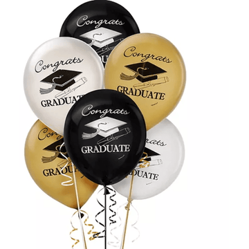 Varsha Toys Assorted Graduation Balloons (Pack of 5)