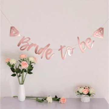 varsha toys Bride-to-be Rose Gold Banner
