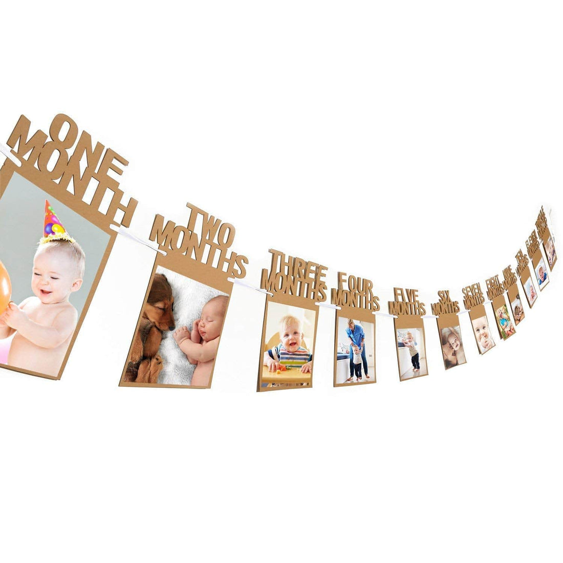 Varsha Toys Decoration Supplies Monthly Milestone Photograph Bunting Garland