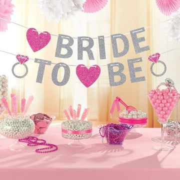 Varsha Toys Decoration Time! "Bride To Be" Glitter Letter Banner