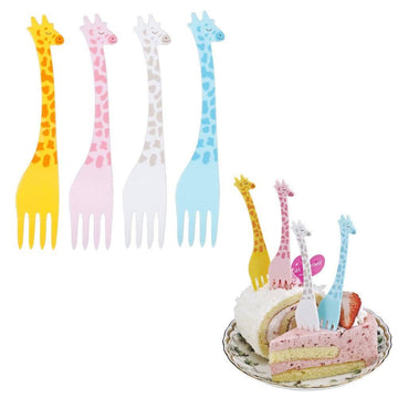 Quirky Giraffe Forks | For birthday party Add Fun to Your Meals! 12 pcs pack